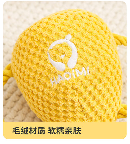 Durable Cotton Rope Dog Chew Toy with Squeaker Sound Interactive Plush Puppy Toys for Boredom Relief and Dental Health Pet Supplies