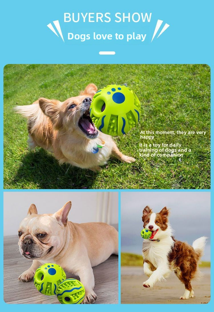 Extremely Durable Indestructible Dog Chew Toy Ball for Aggressive Chewers Interactive Rolling Self Entertainment with Squeaker Sound Golden Retriever German Shepherd