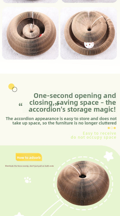 Magnetic Organ Style Corrugated Paper Cat Scratching Board Wear Scratch Resistant Toy