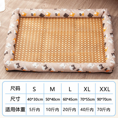 AllSeason Pet Cooling Mat Pad for Dogs Cats Summer WearResistant Bed Essentials