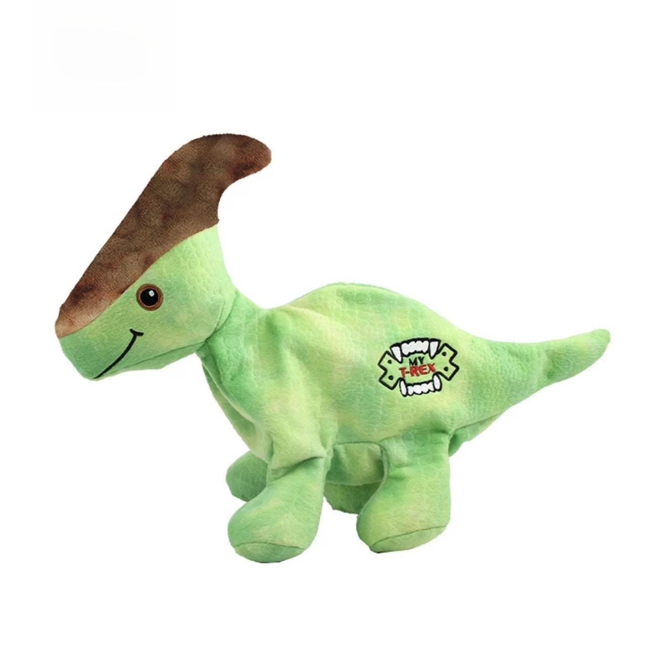 Dog Sound Plush Dinosaur Toy with Crinkle Paper for Durable Chewing