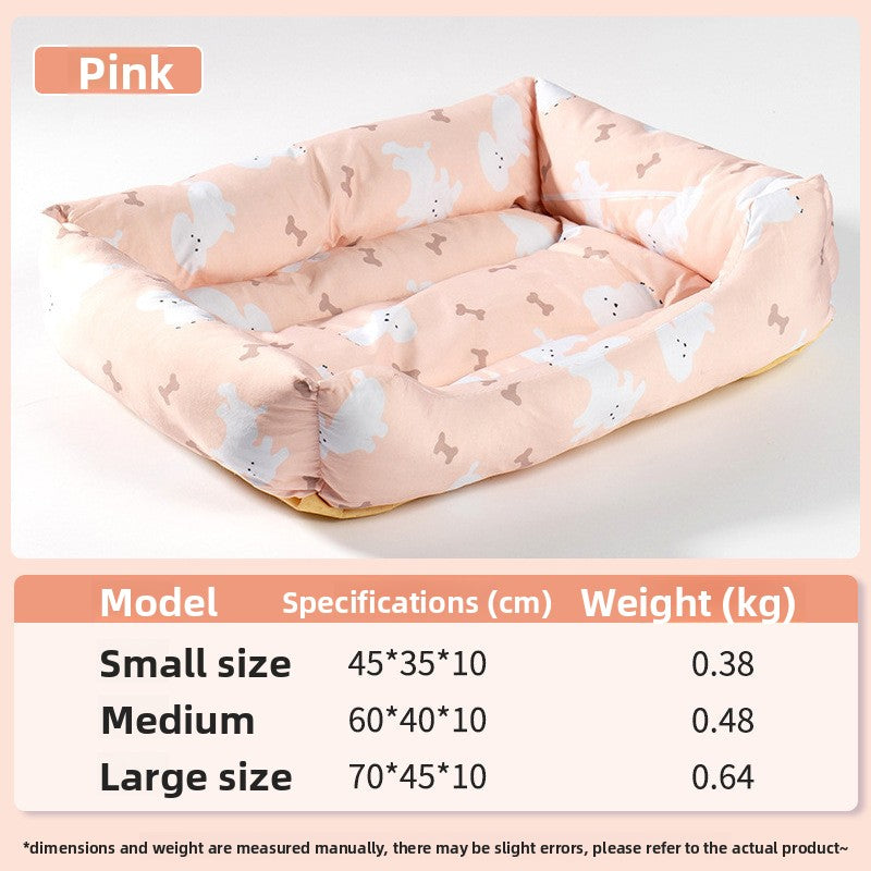 Cooling Ice Silk Pet Nest Mat Summer Sleep Pad for Cats Dogs