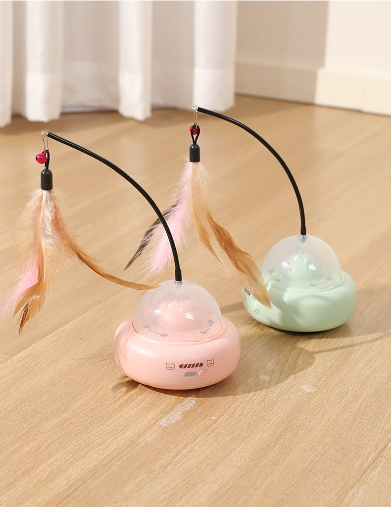 Rechargeable Electric Cat Toy Teaser Wand Laser Light Infrared Entertainment