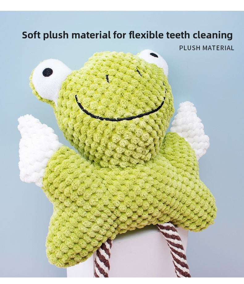 Sound Pet Toy Dog Toy Indestructible Frog Duck Cotton Rope Boredom Relief Interactive Dog Toy