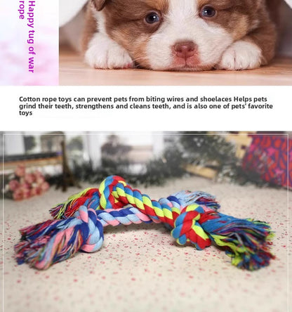 Interactive Dog Bite Pulling Rope Knot Toy for Medium to Large Puppies