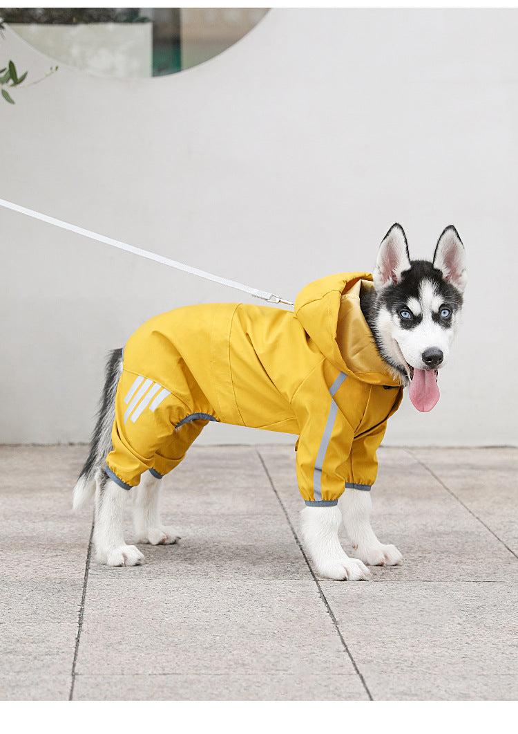 Waterproof Four-Legged Dog Raincoat for Teddy, Pomeranian, and Bichon