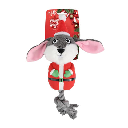 Multiple Christmas Pet Toys Pinecone Treat Dispenser Dog Chew Toy Teaser Wand Pet Bed Set