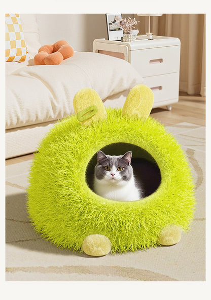 Cat House Winter Thickened Enclosed Safe Winter Warm Cold-Proof Tent House Sleeping Bag for Kittens and Small Dogs