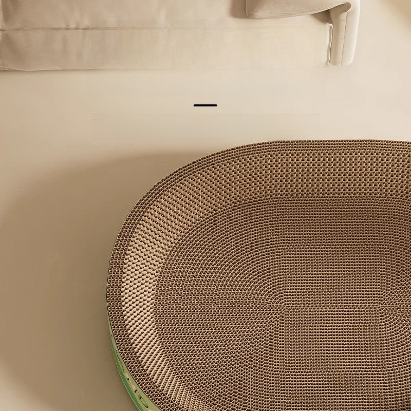 Round Cat Scratching Board Durable Non-Shedding Oval Cat Scratching Basin Extra Large All-Season Cat Bed Cat Claw Board Scratch-Resistant