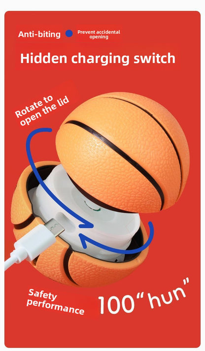 Smart Electric Dog Teaser Toy Rotating Basketball Interactive Durable Chew Fun Plaything