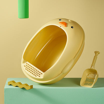 New Cat Supplies Extra Large SemiEnclosed Duckling Themed Cat Toilet