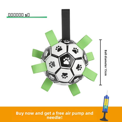 Durable Puppy Chew Football Interactive Toy for Small Large Corgi Dogs