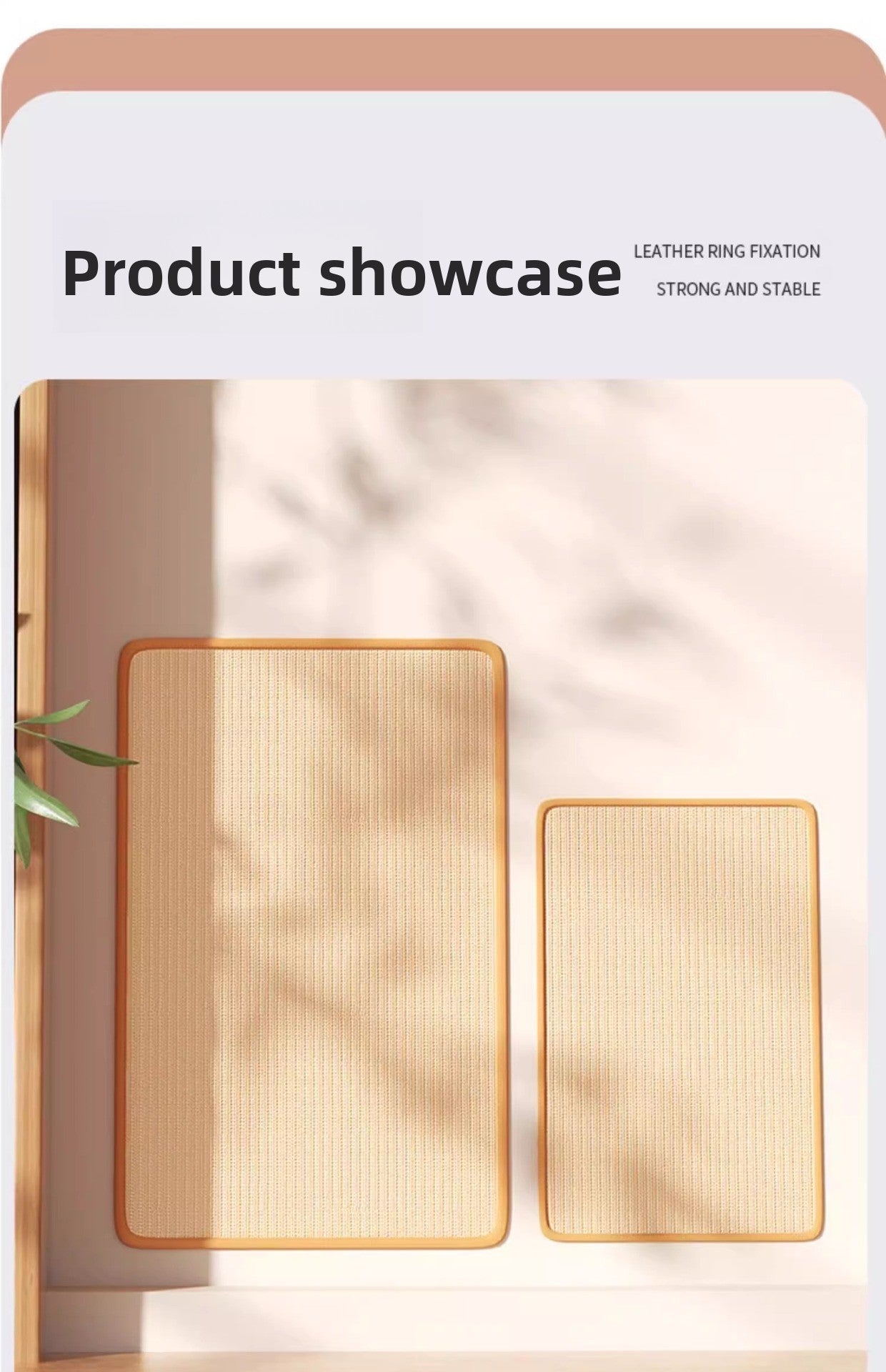 Vertical Wall Sticker Cat Scratch Board Sisal Material Wear Resistant Anti Scratch Sofa Pad Toy