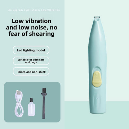 LED Light Pet Hair Trimmer Dog Cat Paw Hair Trimmer Paw Sole Hair Clipper Dog Hair Clipper