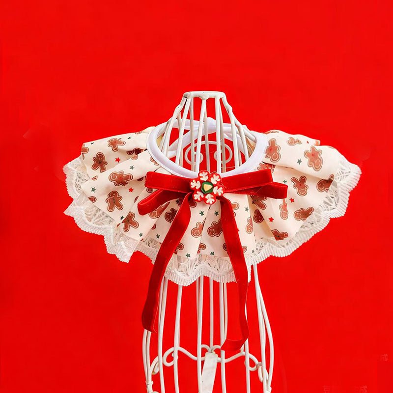 Christmas Special Pet Saliva Towel Scarf for Dogs Cats Festive Triangular Bib Decor