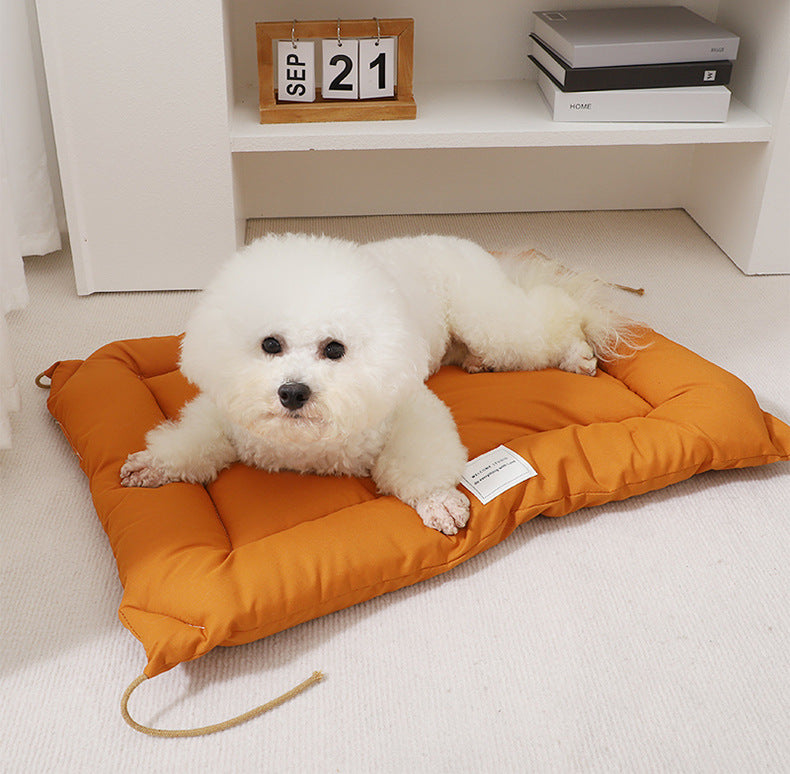 Cozy Ins Style Pet Bed Warm Thickened Marzis Cage Cushion for Dogs Cats Autumn Winter Soft Plush Comfortable Mat Korean Design