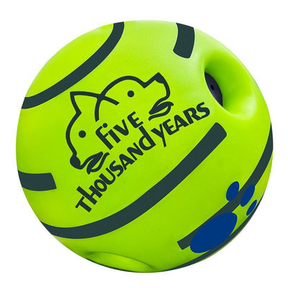 Extremely Durable Indestructible Dog Chew Toy Ball for Aggressive Chewers Interactive Rolling Self Entertainment with Squeaker Sound Golden Retriever German Shepherd