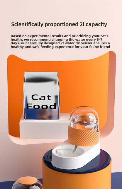 Automatic Cat Water Fountain 2L Large Capacity Quiet USB Powered Pet Water Dispenser for Cats Dogs with LED Light and Water Level Indicator