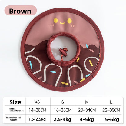 Deepened Neck Adjustable Waterproof Elizabethan Collar Anti Bite for Cats Dogs
