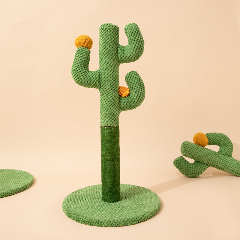 Pet Cactus Cat Climbing Tower with Sisal Scratching Posts Cat Playhouse Cat Tree Toy