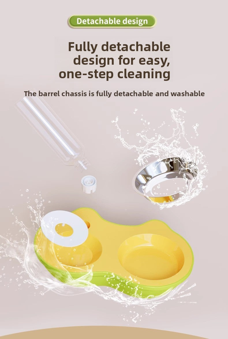 Automatic Drinking Stainless Steel Pet Bowl Double Set for Cats and Dogs