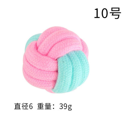 Pink Blue Combination Pet Cotton Rope Knot Toy for Tough Chewing Dogs