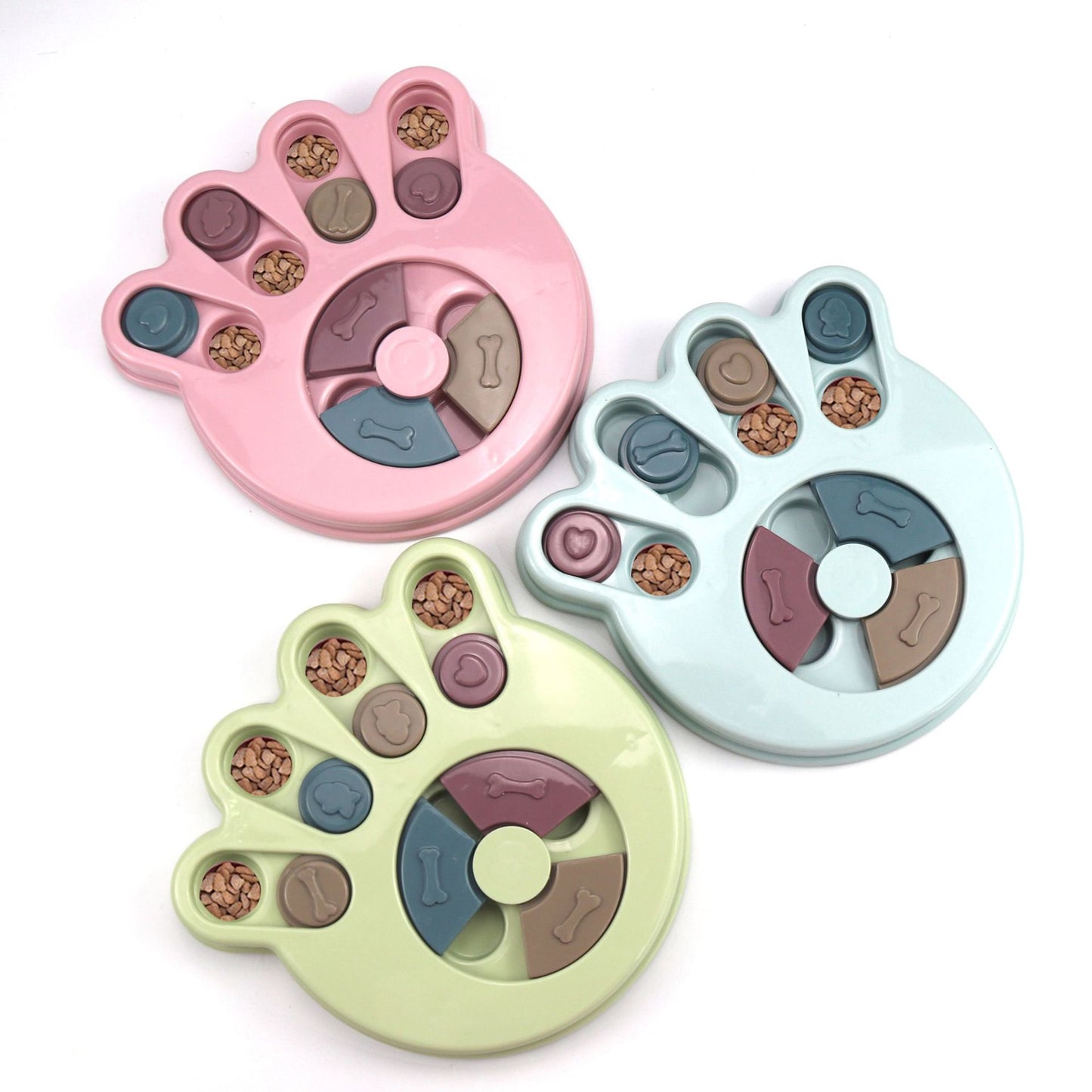 Interactive Pet Dog Puzzle Slow Feeder Leak Proof Durable Dog Bowl