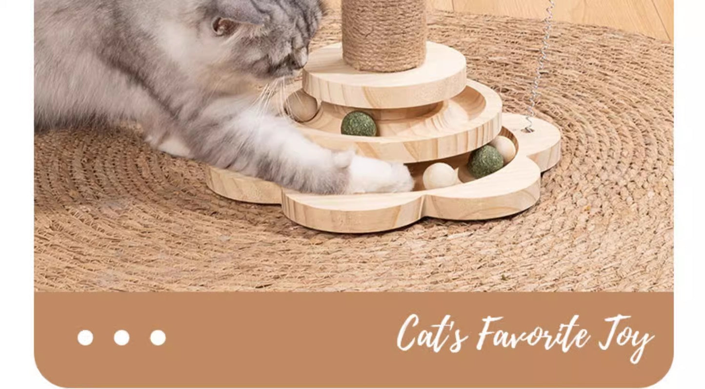 WearResistant Sisal Cat Scratching Post Board Toy for Vertical Climbing Boredom Relief
