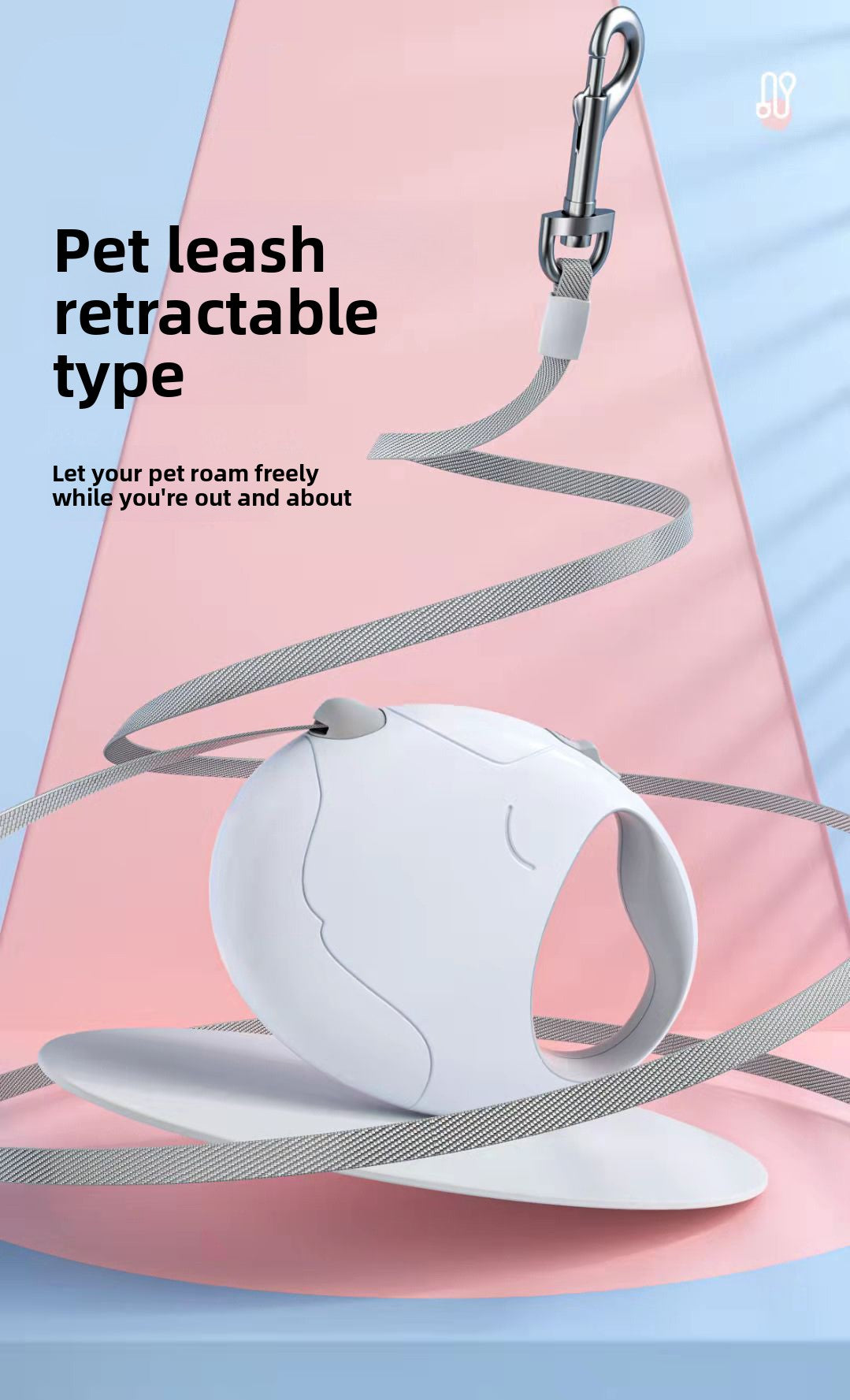 Automatic Retractable EggShape Leash for Effortless Dog Walks