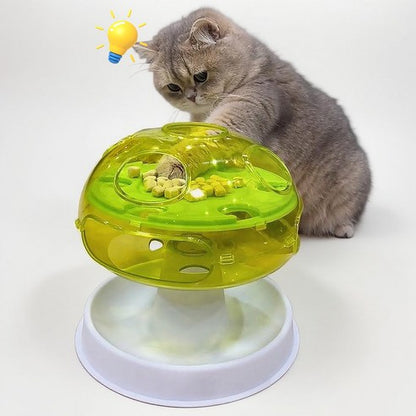 Pet Interactive Slow Feeder Mushroom Cat Food Leakage Educational Toy