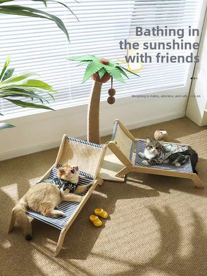 Complete Cat Delight: Frame Bed Roller Scratching Post