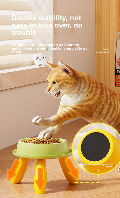 Elevated Pet Bowl for Cats and Dogs High Stand Design Protects Neck Prevents Spill and Slip Durable Anti Vomiting Feeding Bowl for Small Medium Large Pets