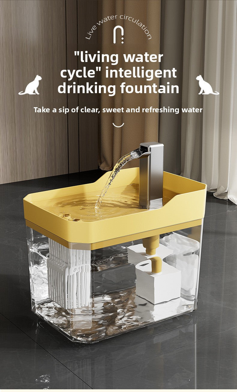 Automatic Cat Water Fountain 2L Large Capacity Smart Pet Water Dispenser with Filter for Fresh Circulating Water and Quiet Pump