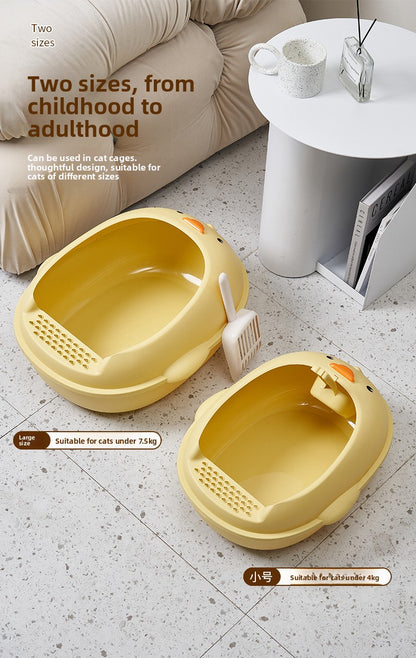 New Cat Supplies Extra Large SemiEnclosed Duckling Themed Cat Toilet