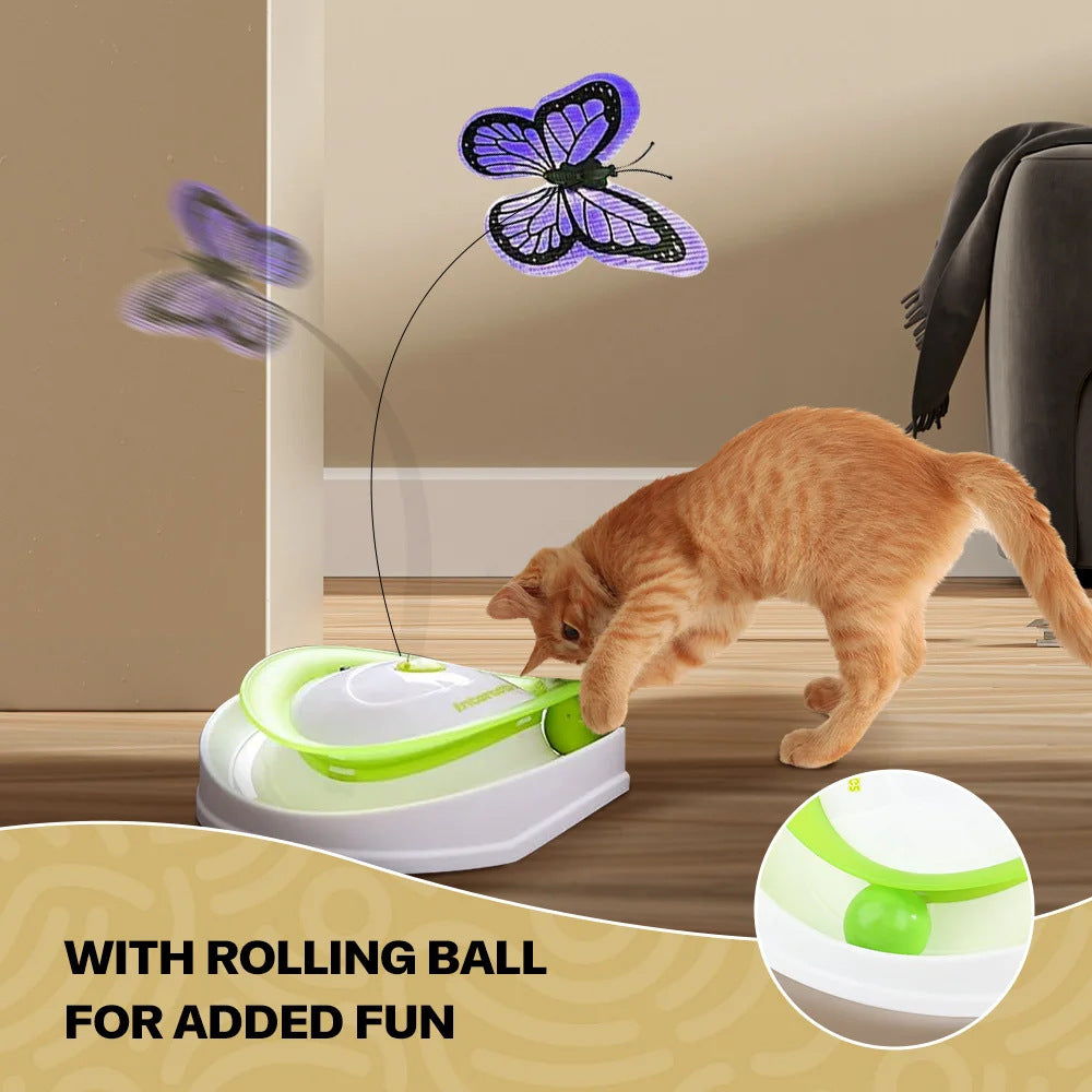 Self-Entertaining Electric Cat Toy 360-Degree Automatic Butterfly Ball Fun