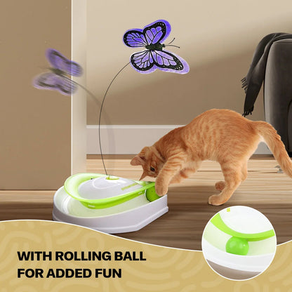 Self-Entertaining Electric Cat Toy 360-Degree Automatic Butterfly Ball Fun
