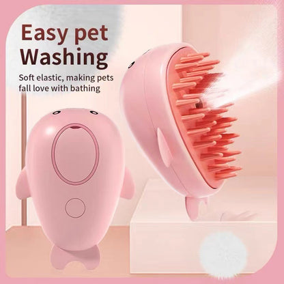 Pet Bath Spray Comb Cat Dog Electric Hair Removal Comb One-Key Anti-Flying Hair Dolphin Massage Brush Rechargeable