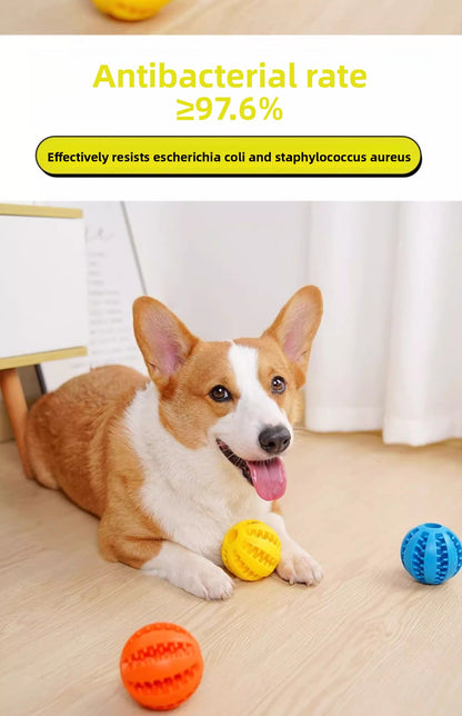 Rubber Dog Toy for Small Large Puppies Boredom Relief Sound Making Teeth Clean Ball