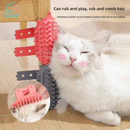Cat Soft Rubber Corner Table Scratcher with Itch Relief Massage