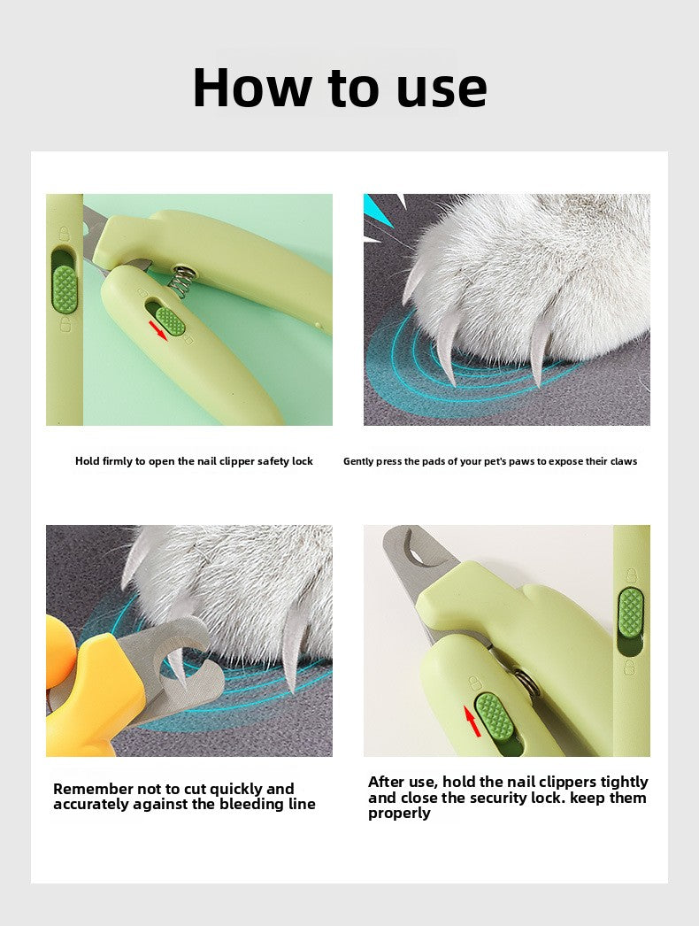 Banana Style Magic Nail Clipper for Cats Dogs Rabbits Anti Bleeding