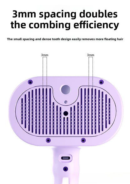 Blue Light Advanced Pet Spray with Non-Flying Hair Needle Grooming Comb