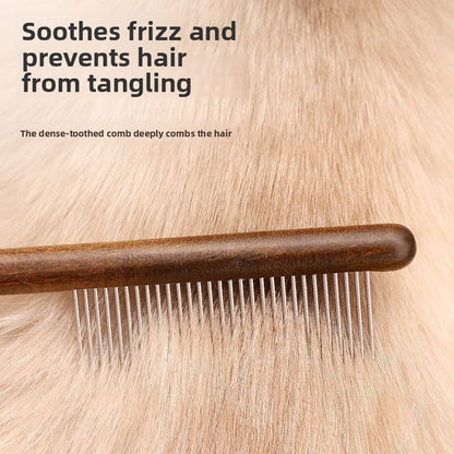 Wooden Pet Shedding Comb for Cats Dogs Removing Loose Hair Grooming Flea