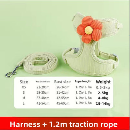 Small Dog Outdoor Walking Leash Vest Style Chest Harness for Teddy Bichon Pomeranian