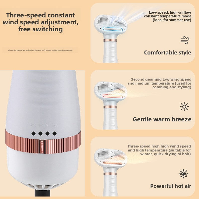 Quick-Dry Fluffy Pet Hair Dryer Spray Combo for Cats Dogs Grooming