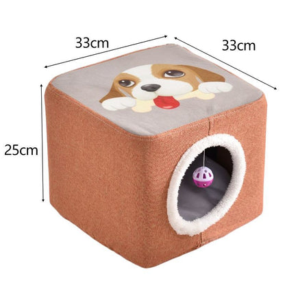 Solid Wood Cat Nest Stool Storage for People and Cats Sharing Cat Supplies Little Kitten House House Four Seasons Warm Cat and Dog Tent