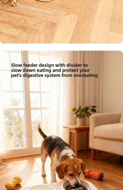 Pet Bowl Double Bowl Food Grade Silicone Cat and Dog Bowl Slow Food Bowl Slow Food Bowl Small Stainless Steel Dog Bowl Pet Supplies