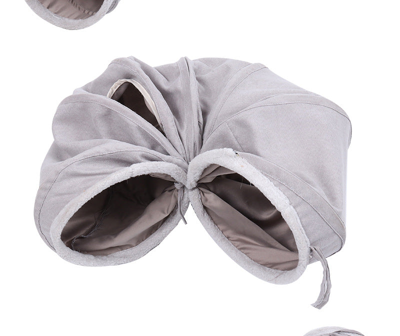 Pet Supplies Suede S-Shaped Foldable Cat Tunnel Plaything