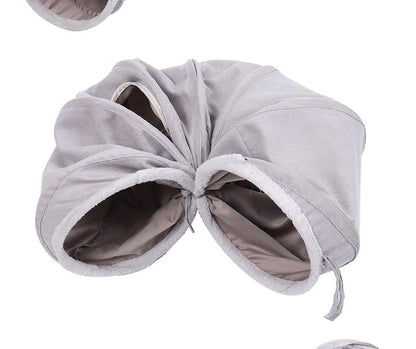 Pet Supplies Suede S-Shaped Foldable Cat Tunnel Plaything