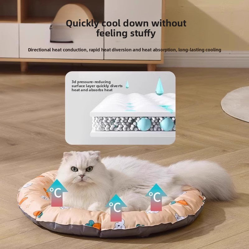 Cat Dog Bed Ice Mat Summer Cooling Sleeping Pad Double Layer