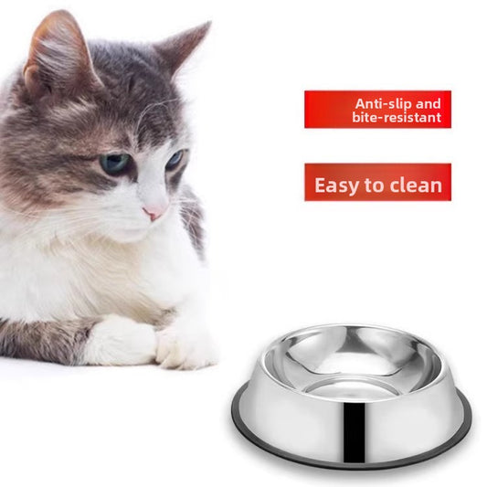 Stainless Steel Anti-Spill Dog Food Bowl Extra Large Non-Slip Rice Dish